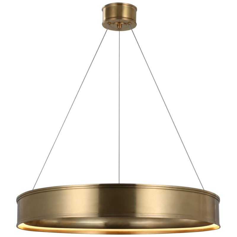 Chapman & Myers Connery 30" Ring Chandelier, Antique-Burnished Brass