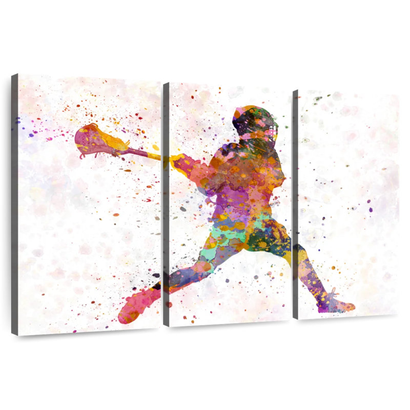 Lacrosse Man Player I, 36" H x 57" W