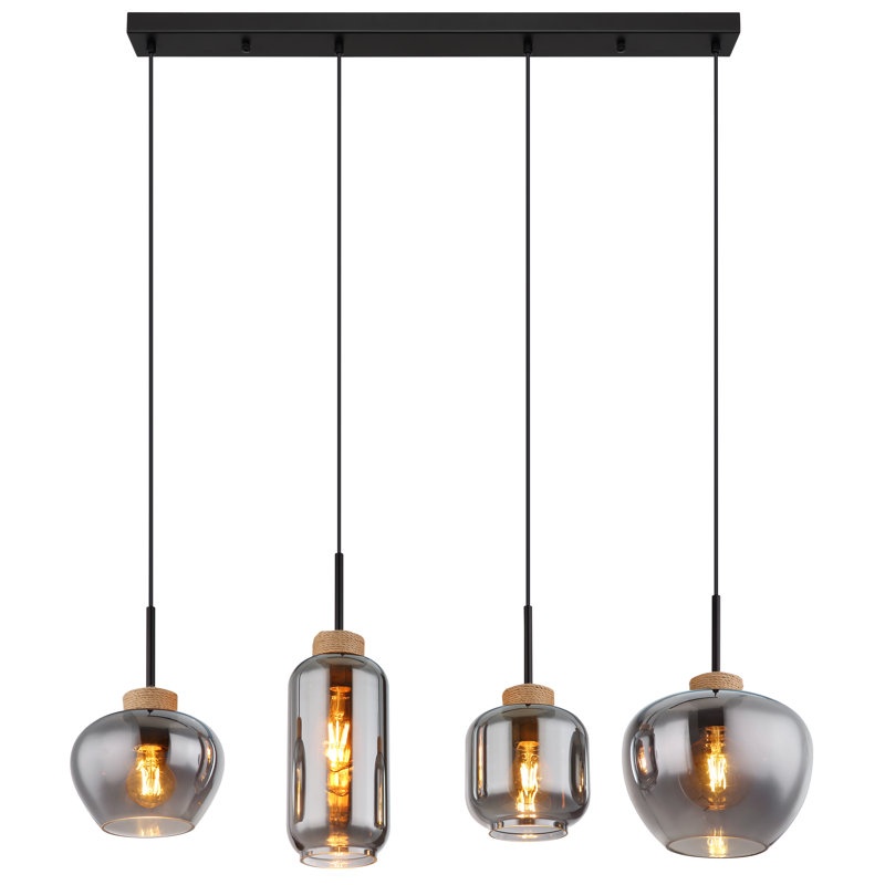 Lillian 4 - Light Matte Black Pendant