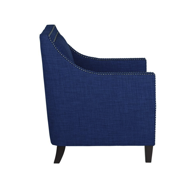 Damira Upholstered Armchair, Blue Chenille
