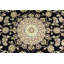 Tapis noir traditionnel 4 x 6 po Indo-Nain