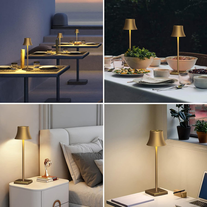 Rechargeable LED Cordless Table Lamp With 5000Mah Battery, 3-Colour Stepless Dimming, Portable Aluminum Design For Indoor And Outdoor Use