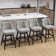 Swivel Upholstered Counter Stool with Solid Wood Frame