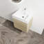 Meuble-lavabo mural 24 po avec lavabo en résine, 2 tiroirs à fermeture en douceur, ensemble KD-1832145440-1832145442