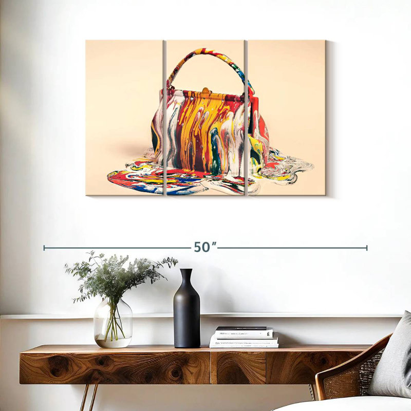 Sac Sh ruisseau ruisselant de peinture, H 24 po x l 38 po
