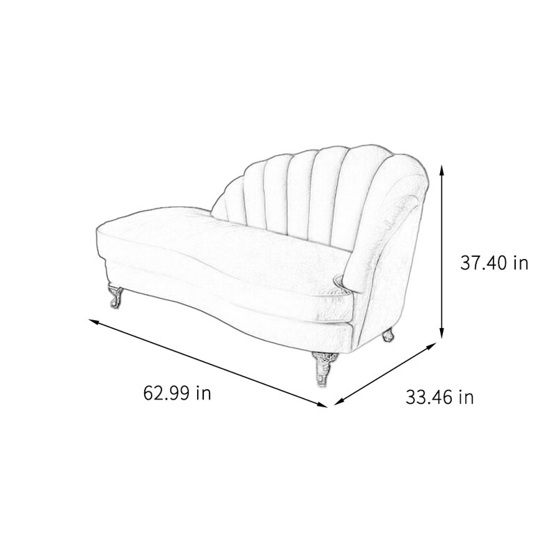 Chaise longue à arc personnalité, Retour à droite, Bleu