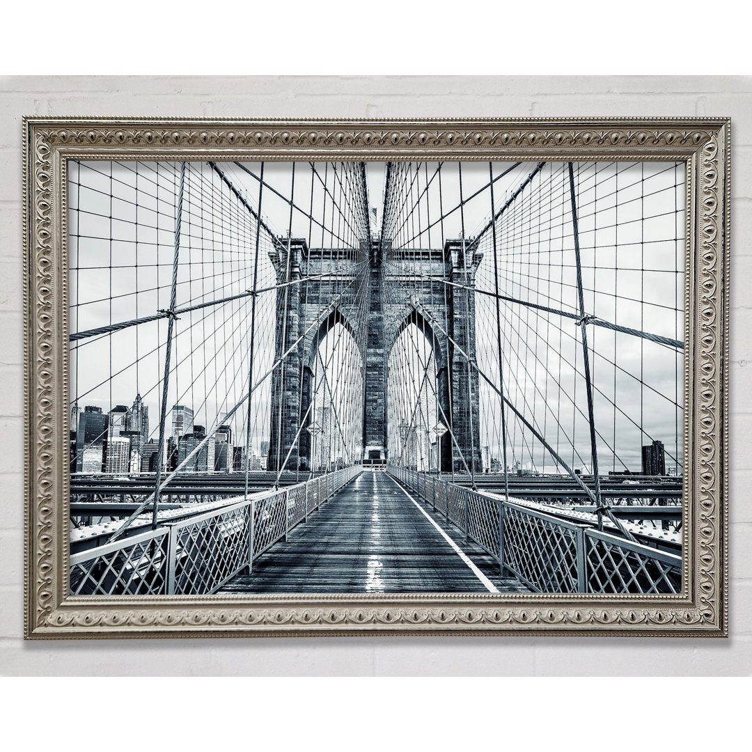 Silberne Brooklyn Bridge - Druck