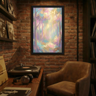 Toile abstraite, couleurs pastel