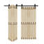 Porte de grange pliante en bois massif de style Mid-Bar 4 panneaux avec quincaillerie - assemblage requis-113300522-100518292