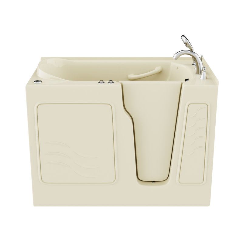 Therapeutic Tubs 29 in. x 52 in. Right Drain Quick Fill Walk-In Air Tub in Biscuit, Biscuit, Right