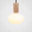 Oval Single Pendant in Oak