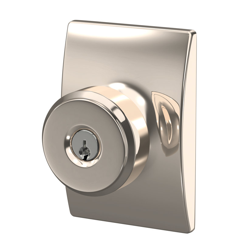 Bowery Keyed (Entry) Door Knob, Polished Nickel