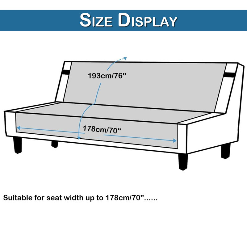 Housse pour futon à coussins carrés Allardt, Taupe