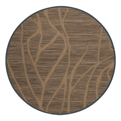 Machine Washable Abstract Brown Area Rug