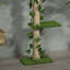 242cm Floor to Ceiling Cat Tree with Leaves Scratching Post Green