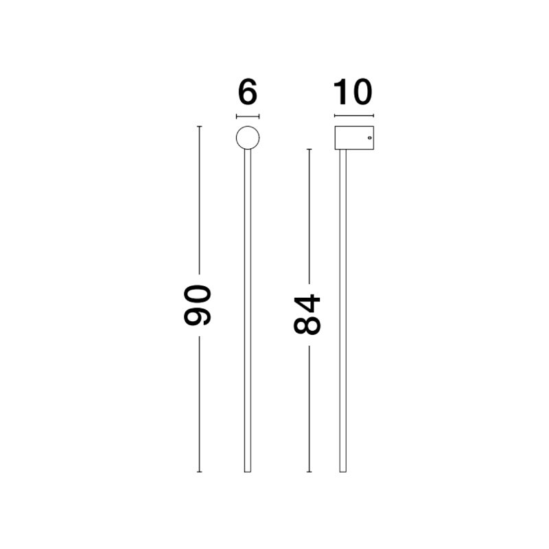 SYNTHESI Aluminium LED Wallchiere