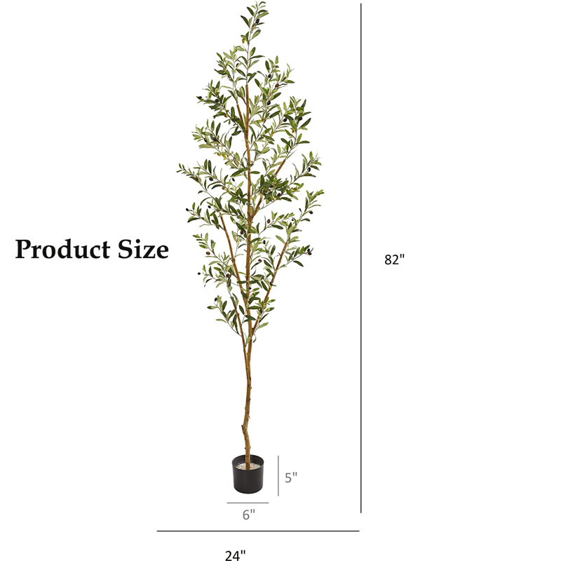 82'' Faux Olive Tree Tree in Planter