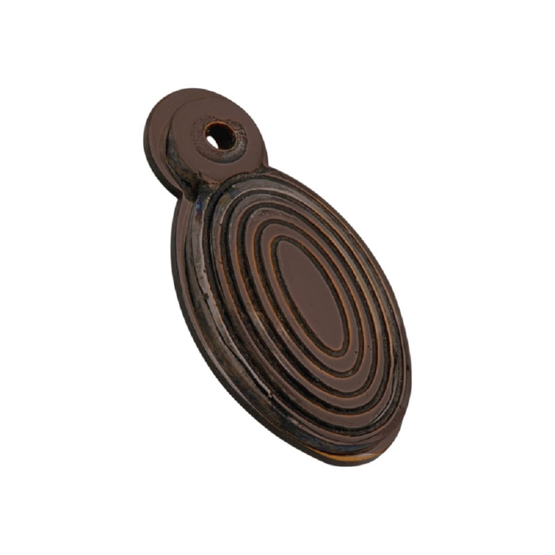 Oval Beehive Escutcheon, Aged Bronze