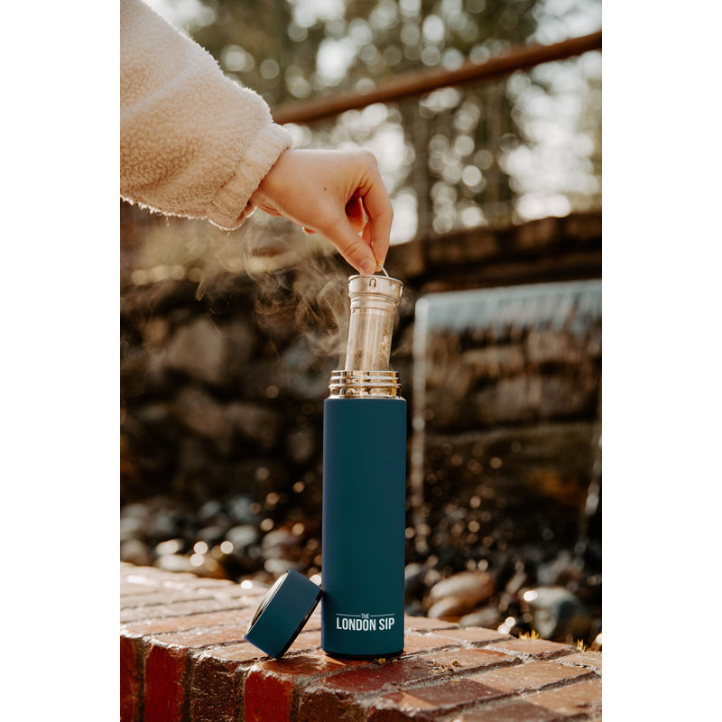 London Sip Tea Infuser Bottle 16oz, Teal