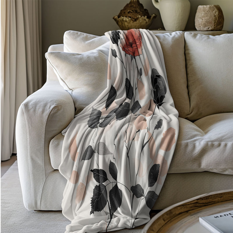 Elegant Rose Designs - 1 pièce Sherpa Premium, Grand lit