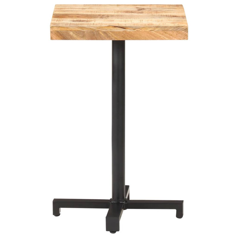 Bistro Table Square Solid Acacia Wood, Light Walnut, 29.53" H x 19.69" W x 19.69" D