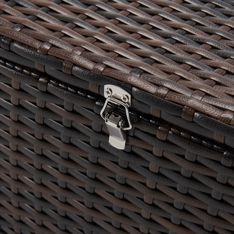 100 Gallons Wicker Outdoor Storage Deck Box