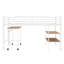 Lit mezzanine simple en métal avec bureau et tablettes Dulcinée-350298311