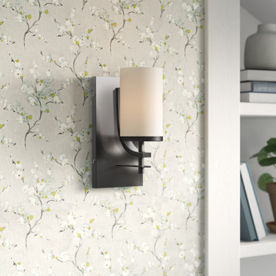 Agnes 1 - Light Dimmable Armed Sconce in Satin Nickel