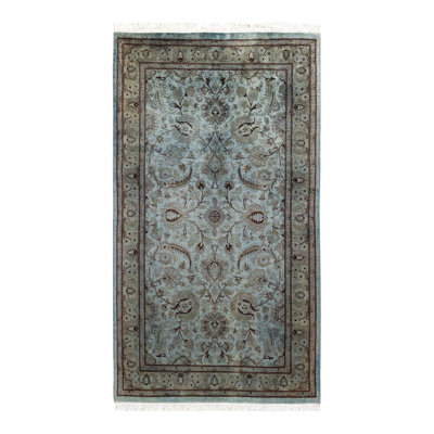 Tapis noué à la main Mazarine, unique en son genre - gris
