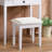 Moniys Wood Moniya Makeup Vanity Table And Stool Set, White-1564496852