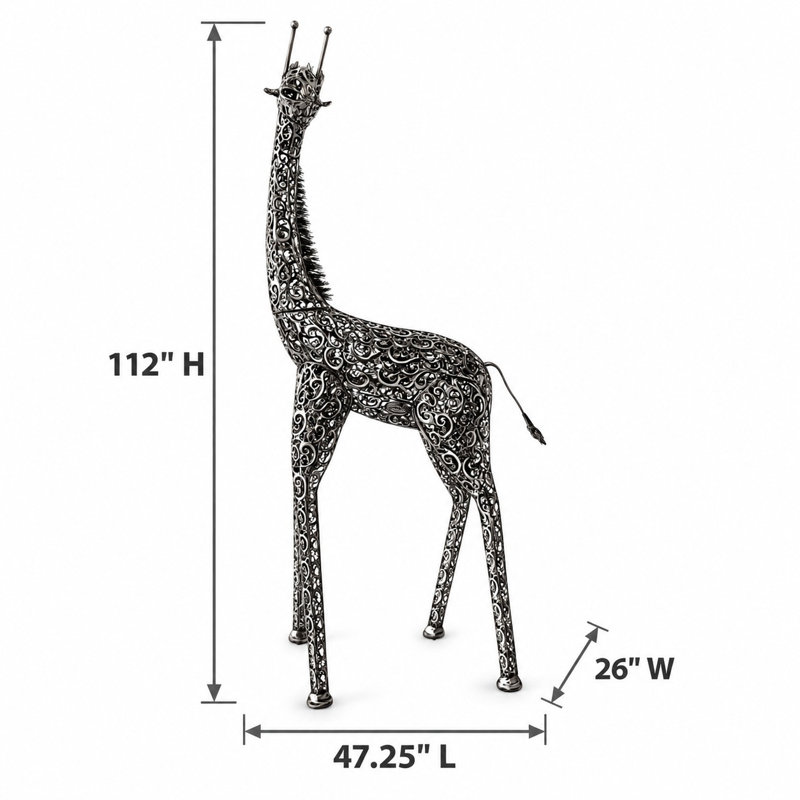 Statue girafe Alga Giuliana, 47,25 po x l 26 po x H 112 po
