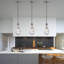 Luminaire suspendu pour îlot de cuisine moderne en verre 1 lumière (ensemble de 2)-485918904