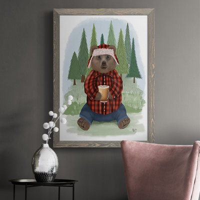 Cvetana " Lumberjack Bear Latte " Print