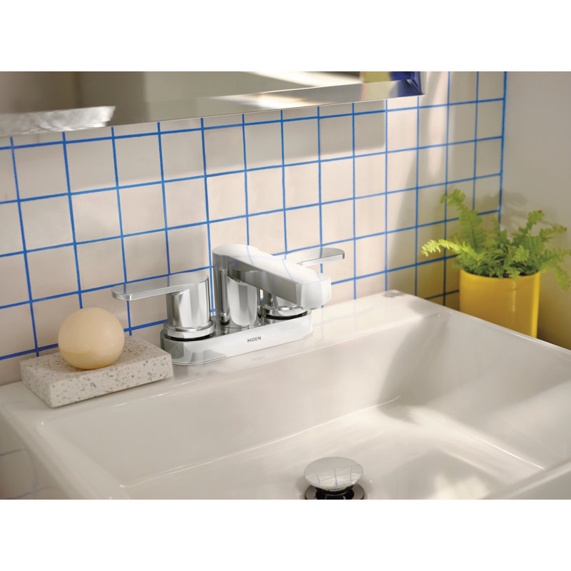 Laris Centerset Bathroom Faucet with Drain Assembly, Chrome