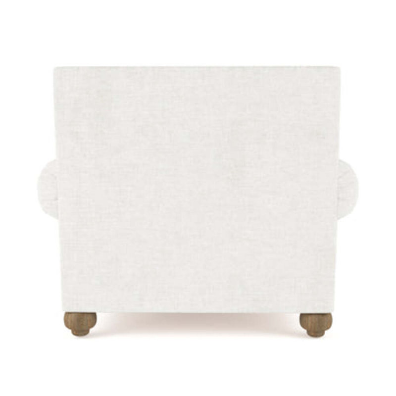 Leroy Armchair, 36" H x 41" W x 43" D, Crushed Velvet Alabaster, Weathered