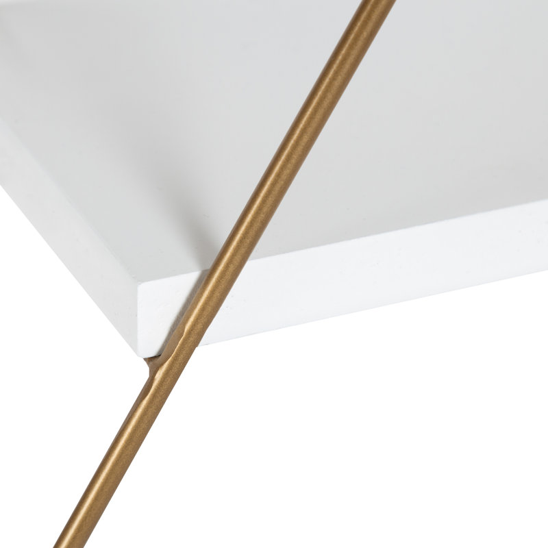 3 Piece Triangle Tiered Shelf with Adjustable Shelves, White