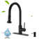 ESHOO Pull Down Kitchen Faucet with Soap Dispenser