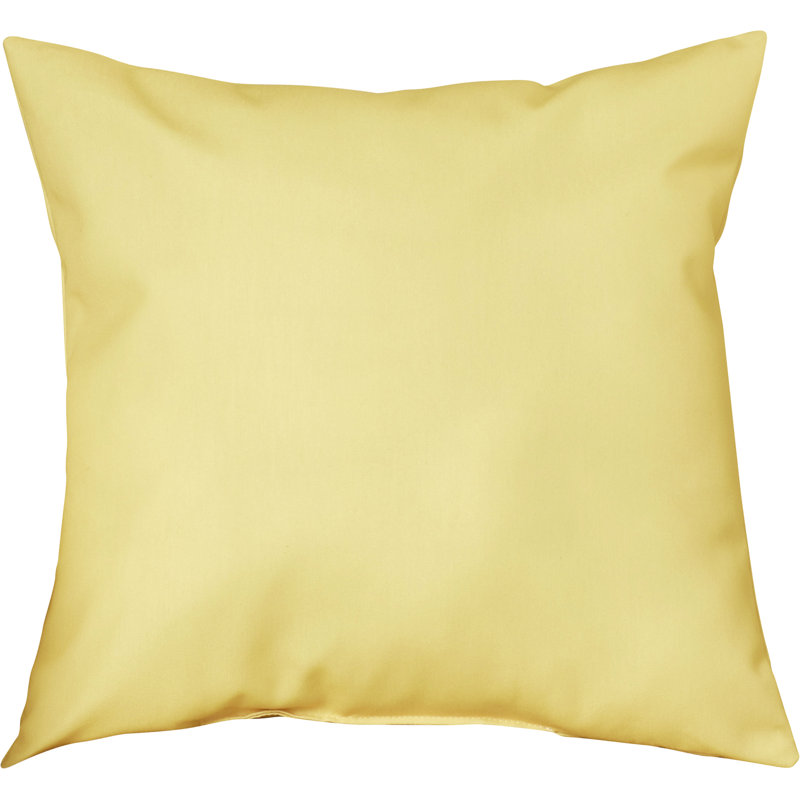 Solid Reversible Throw Pillow, 20" H x 20" W, Lemon