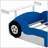 Race Car-Shaped Platform Bed With Wheels, Sturdy Construction And Realistic Design For Kids' Rooms-2108430449