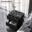 Table de chevet moderne avec station de charge et lumière DEL pour la chambre à coucher-8265876