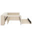 Lit plateforme double tapissier pleine grandeur avec tablettes de rangement, bureau, station de charge et lit gigogne-1291572535