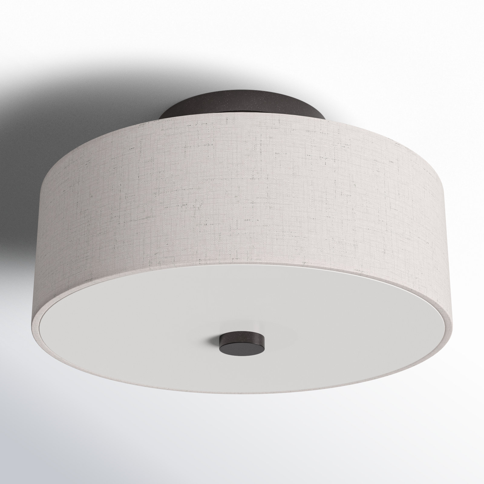 Flaire 3-Light Semi Flush Mount, English Bronze, 7.5" H x 13" W x 13" D