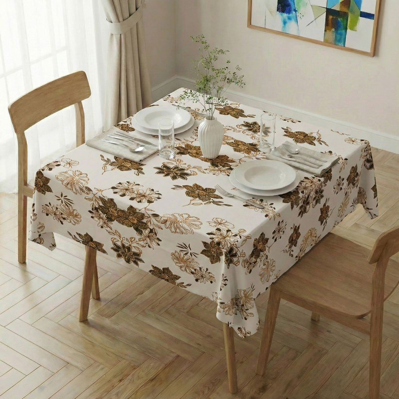Elegant Tablecloth (55 x 55 Inches), 65% Cotton / 35% Polyester, Easy Clean, Machine Washable at 86°F, Tumble Dryer Safe, Ironable | Perfect for Dining Table & Special Occasions, Durable & Stylish Design
