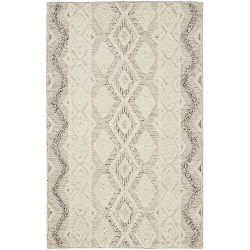 Eulalie Wool Geometric Indoor Rug, Rectangle 2' x 3'