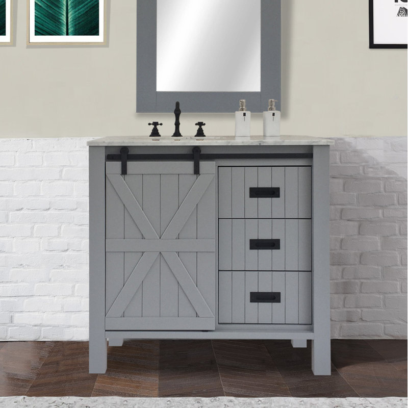 Chester 36" Single Bathroom Vanity Set, Gray