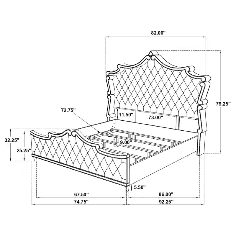 Modern Elegant Design Flat bed