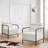 Sinobi Upholstered Accent Armchair with Metal Frame-1803305524