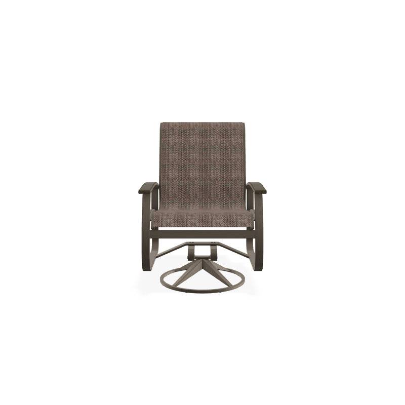 Belle Isle Outdoor Dining Armchair, Black 5D Sunbrella®, Beachwood P40, Textured Beachwood