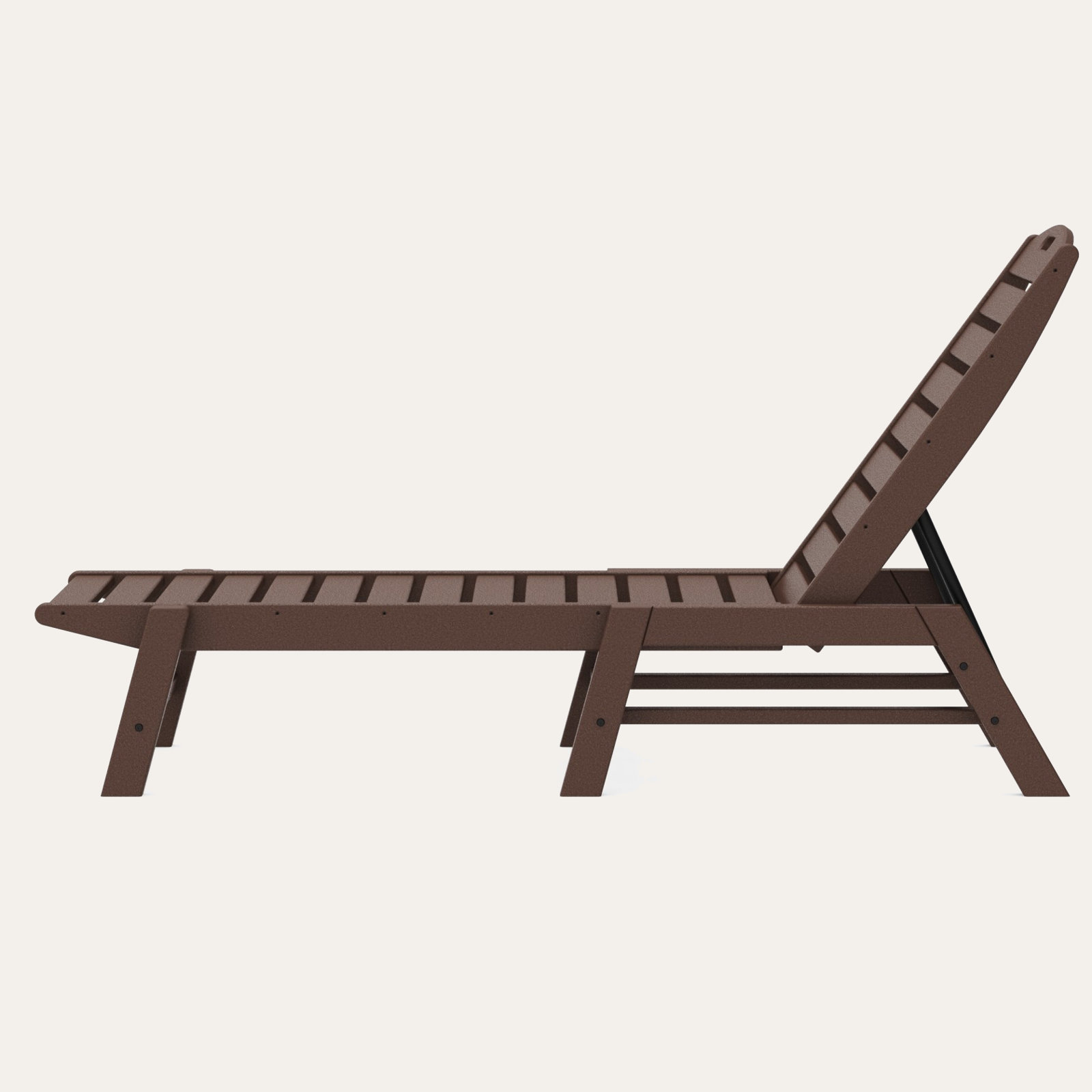 POLYWOOD® Nautical 24" Patio Chaise Lounge, Mahogany