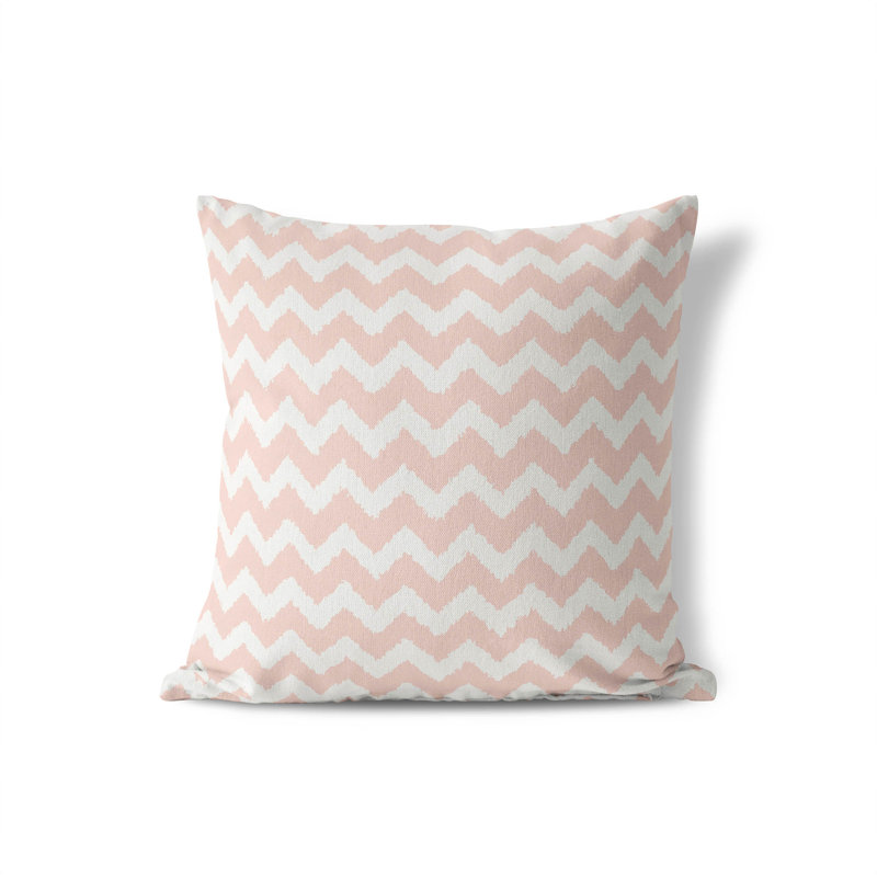 Coussin Chevy Tribal, H 18 po x l 18 po, Rose